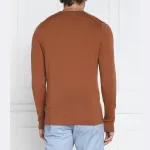 Шерстяной свитер обычного кроя Calvin Klein, коричневый - фото 3