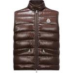 Жилет мужской коричневый Moncler - фото