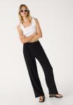 Брюки Stradivarius STRAIGHT FIT , Black - фото 5