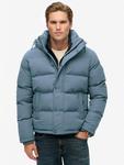 Куртка пуховик с капюшоном Everest Short Superdry, Stormy Weather Blue - фото 6