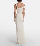 Макси-платье из джерси с драпировкой Christopher Esber, Milk - фото 3