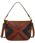 Жоли пэчворк сумка через плечо Fossil, коричневый - фото