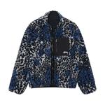 Двусторонняя куртка Stussy Sherpa Blue Leopard - фото