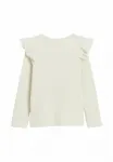 Топ с длинными рукавами и оборками Newbie, Off White - фото 3