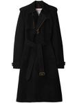 Burberry тренч с поясом, черный - фото
