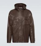 Кожаная куртка Tod's, коричневый - фото