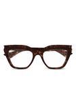 Saint Laurent Eyewear square-frame очки, коричневый - фото
