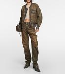 Джинсовый бомбер с покрытием Acne Studios, синий - фото 2