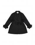 Пальто для девочек Kids Msgm, черный - фото