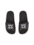 HUGO KIDS шлепанцы с логотипом, черный - фото 5