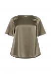 Блуза Kaffe Curve KCdina Blouse, Morel/Khaki - фото 4