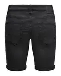 Черные мужские джинсовые шорты Only & Sons, черный - фото 7
