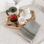 Чайные полотенца набор  Zollner, серый - фото 4