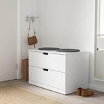 Комод с 2 ящиками NORDLI IKEA, 80x54 см, белый - фото 5
