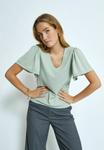 Футболка Minus RIANNE V-NECK, Reseda/Light Green - фото 4