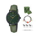 CASIO Часы Women's Standard Series Green Watch LTP-VT02BL-3A, Green Dial - фото 6