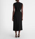 Асимметричное шерстяное платье миди Erdem, черный - фото 3