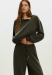 Толстовка Stradivarius SOFT-TOUCH WITH SIDE ZIP , Dark Green - фото