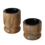 Подсвечник Boltze Home коричневый, 5,5/7/5,5 см - фото