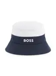 Панама с логотипом BOSS Kidswear, синий - фото
