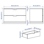 Комод с 2 ящиками NORDLI IKEA, 80x54 см, белый - фото 6