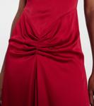 Собранное платье миди из сатина Victoria Beckham, Rose - фото 5