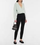 Леггинсы из кашемира с высокой посадкой ALAÏA, черный - фото 2