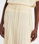 Юбка макси из смеси льна и шелка Christopher Esber, экрю - фото 4