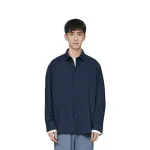 Рубашка унисекс темно-синяя Uniqlo, темно-синий - фото 2