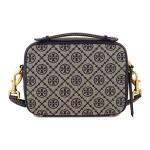 TORY BURCH Сумка через плечо с монограммой из ткани и кожи коровы - фото 3