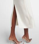 Платье из креп-сатина с бантом Alex Perry, White - фото 5