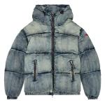 DIESEL Пуховик W Mons, Light Blue Faded - фото 3