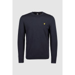 Свитер из мериносовой шерсти с круглым вырезом Lyle & Scott, синий - фото 4