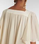 Ro33 шелковое мини-платье Chloé, Dusty White - фото 5