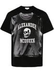 Alexander McQueen футболка с графичным принтом, черный - фото