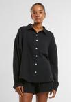Блуза Urban Classics Button-down blouse, Black - фото