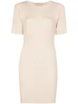 Трикотажное платье мини в рубчик STELLA MCCARTNEY, нейтральный - фото
