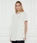 Футболка женская Liu Jo Sport с заклепками, экрю - фото