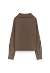 Топ ADOLFO DOMINGUEZ Long sleeved top, Brown - фото 6