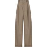 Брюки Mid Rise с защипами LOEWE, хаки - фото 3