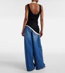 Многослойный хлопковый топ Jean Paul Gaultier, Black/Ecru - фото 3