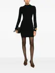Мини-платье с длинными рукавами Patrizia Pepe, черный - фото 2