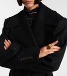 Шерстяное твиловое пальто Dries Van Noten, Black - фото 6