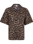 Рубашка ASPESI с леопардовым принтом, коричневый - фото