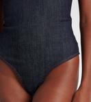 Джинсовый боди Alaïa, Bleu Fonce - фото 6