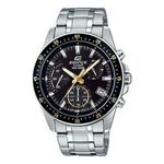 Часы CASIO Waterproof EDIFICE Mens Black Analog, черный - фото