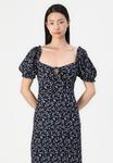 Платье Gina Tricot PUFF SLEEVE MIDI DRESS, Navy Ditsy/Blue - фото 4