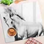 Стеклянная тарелка 60x52 см. Форма TULUP, белый - фото 4