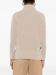 Свитер с высоким воротником и разрезом RRD, нейтральный - фото 4