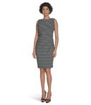 Платье Calvin Klein Ponte Starburst Sheath, цвет Black/Grey/Cream - фото